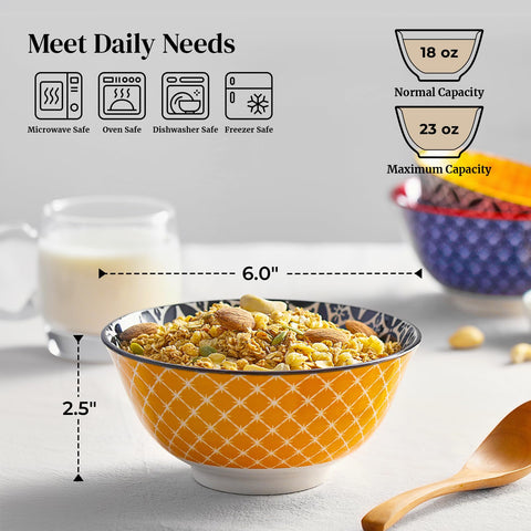 DOWAN 23oz bowls for serving soups and cereals in a generous portion