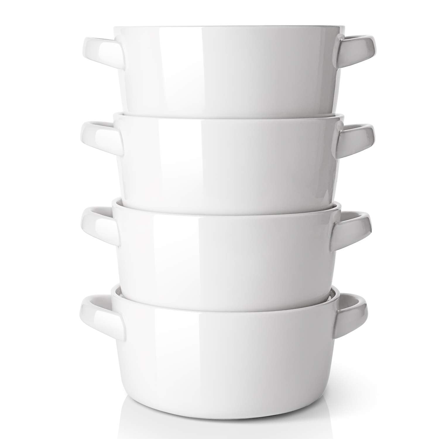 DOWAN 24oz soup bowls with handles for easy grip and heat-safe serving.