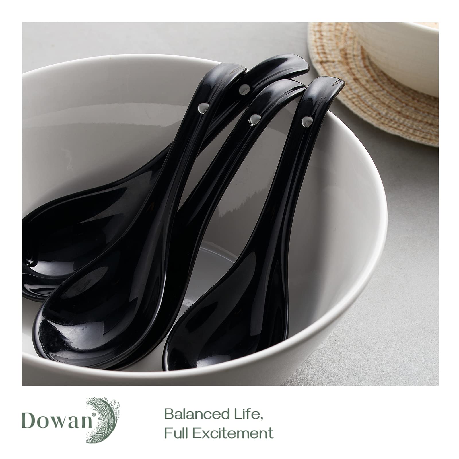 DOWAN deep oval hook design spoon for stable scooping.
