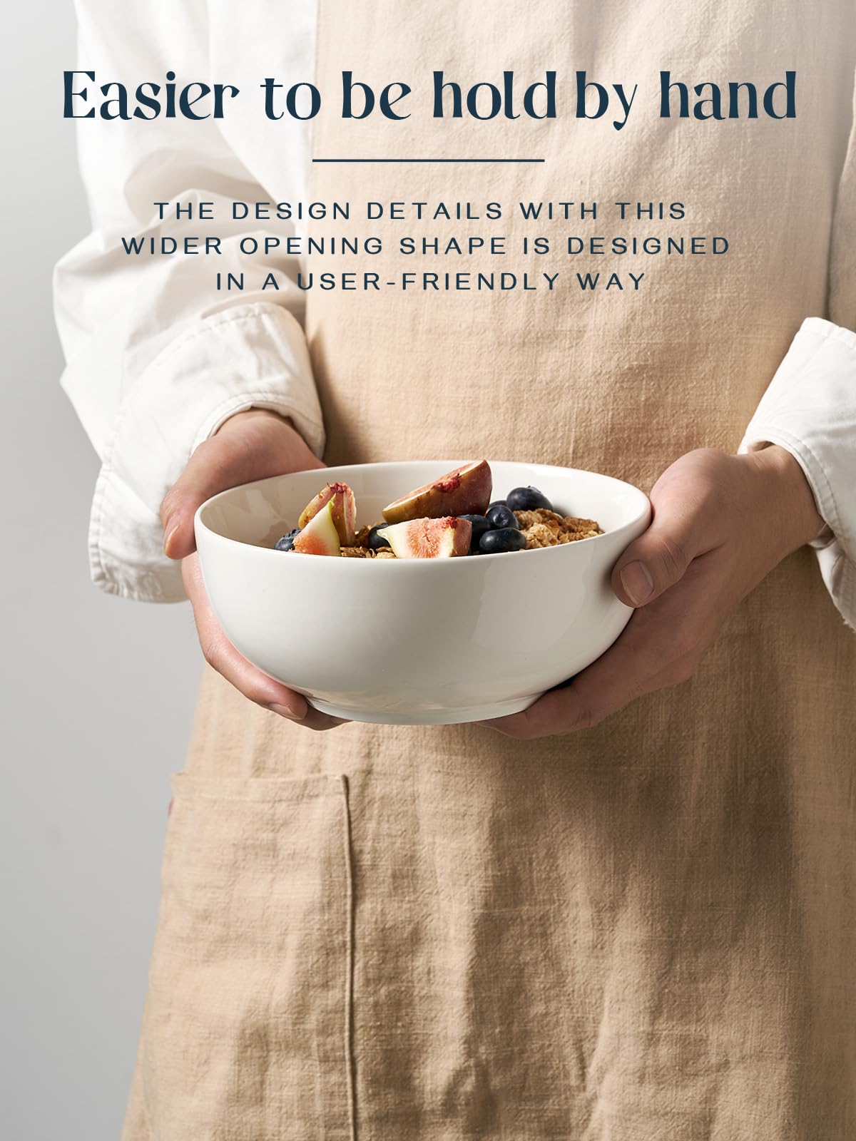 DOWAN stackable bowls saving cabinet space in the kitchen.