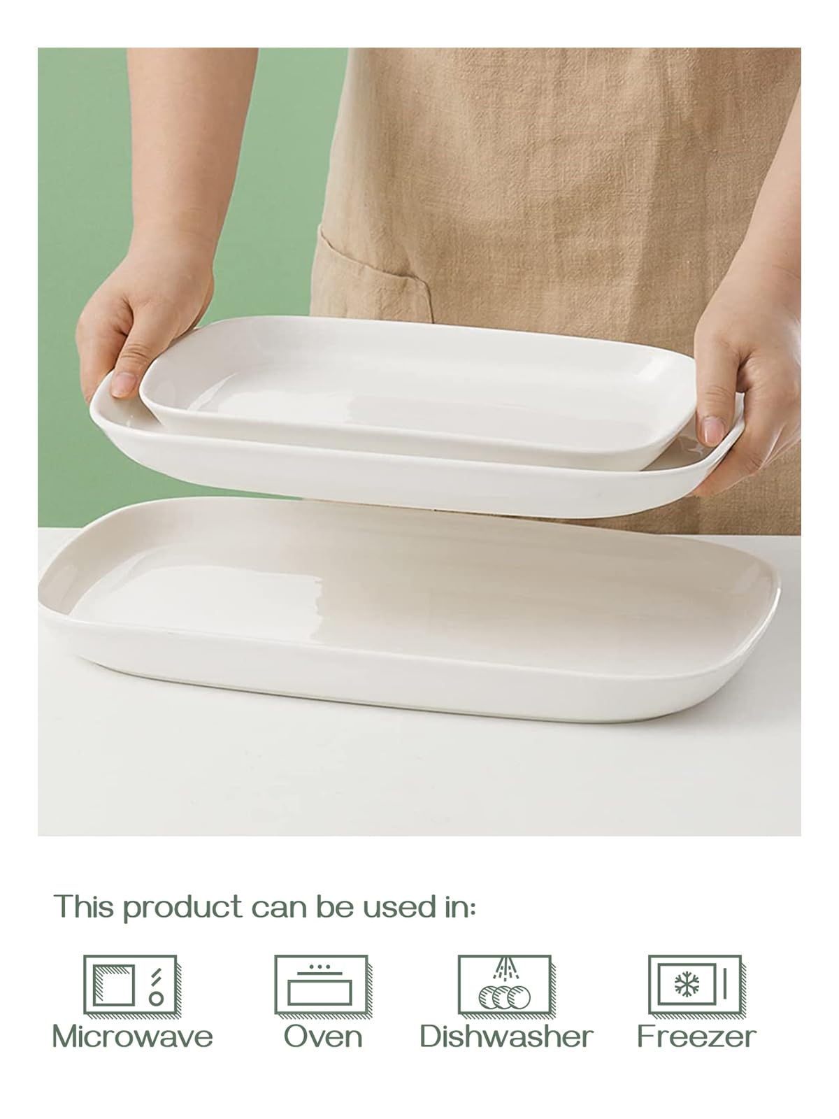 DOWAN stackable platters save cupboard space and simplify serving