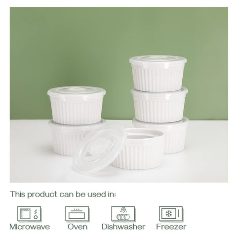 DOWAN ramekins with stain-resistant glaze for easy cleanup.