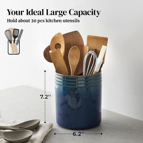 DOWAN utensil holder with dimpled imprint to elevate kitchen decor.
