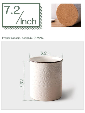 DOWAN extra large utensil holder showing generous capacity for tools