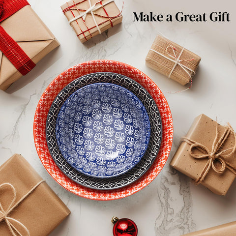 Dowan vibrant bowls make gifting easy for holidays or housewarmings.
