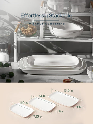 DOWAN white porcelain platter with smooth glaze for elegant gatherings