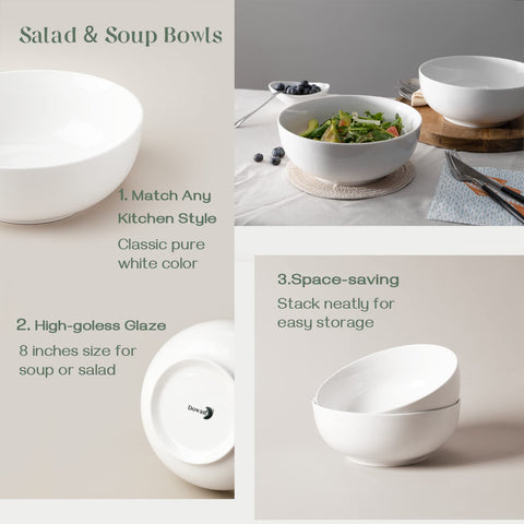 DOWAN wide-mouth fruit bowl suitable for kitchen counters and parties