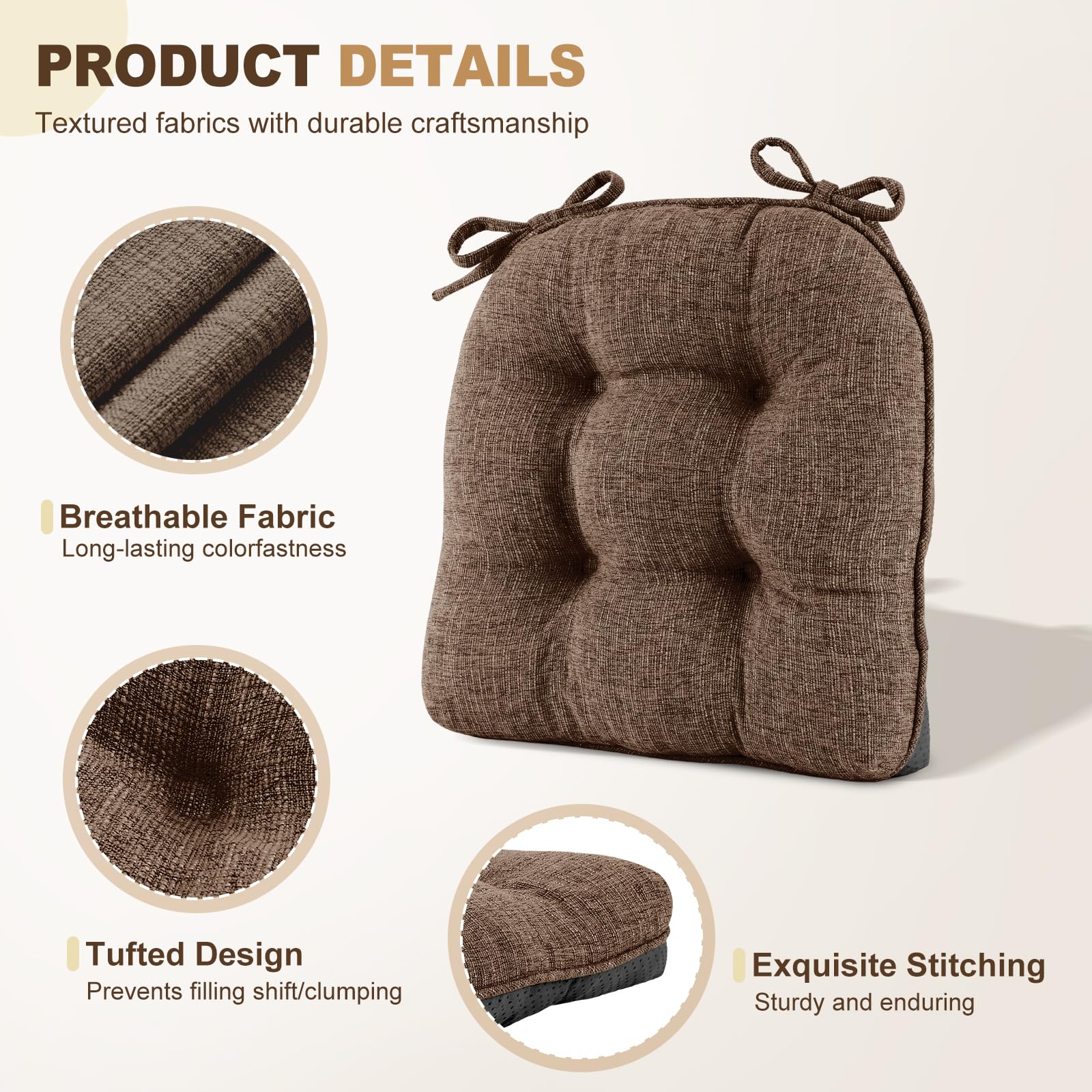 downluxe chair cushion ideal for dining rooms, living rooms, or offices