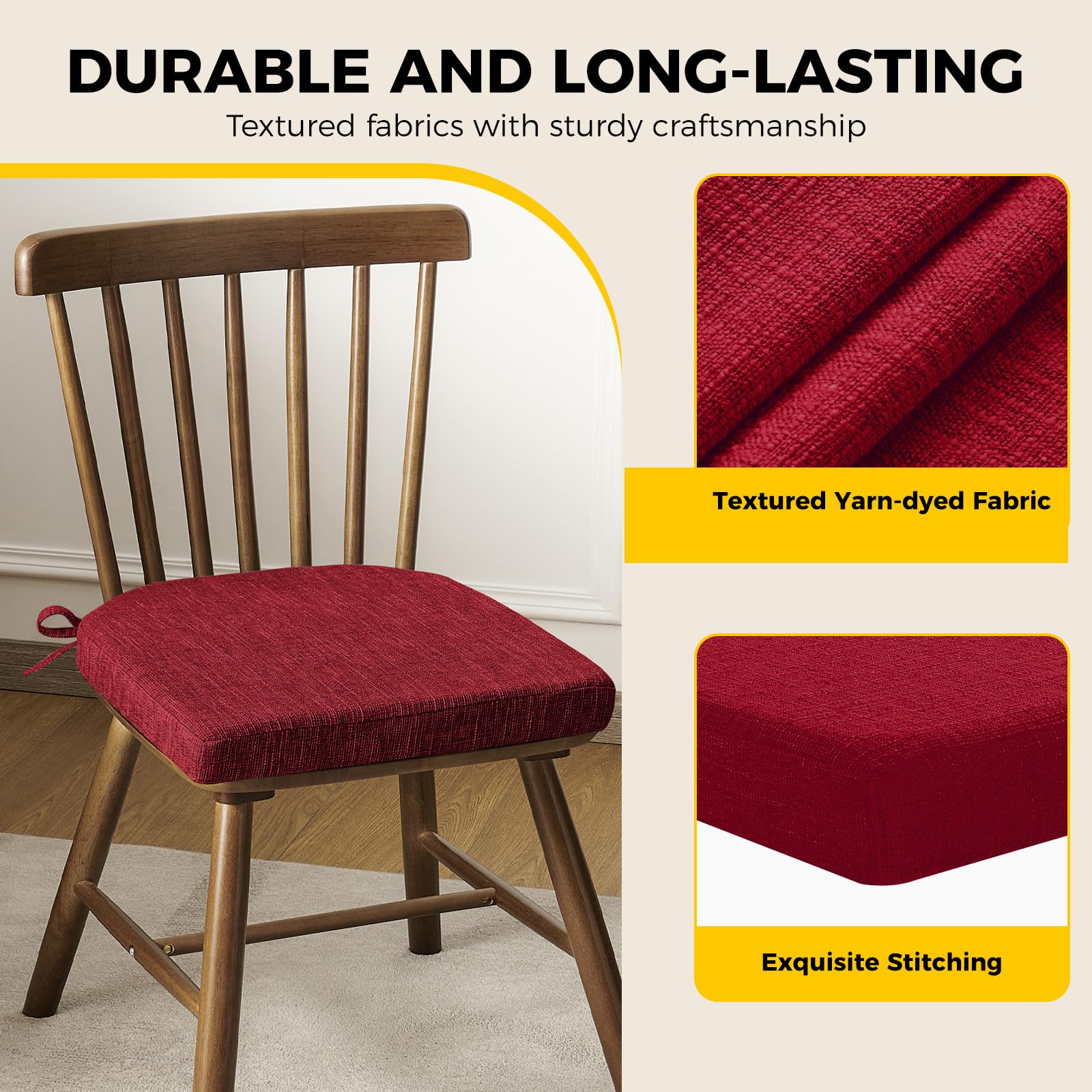 Downluxe cushions in a dining and office setup show versatile styling