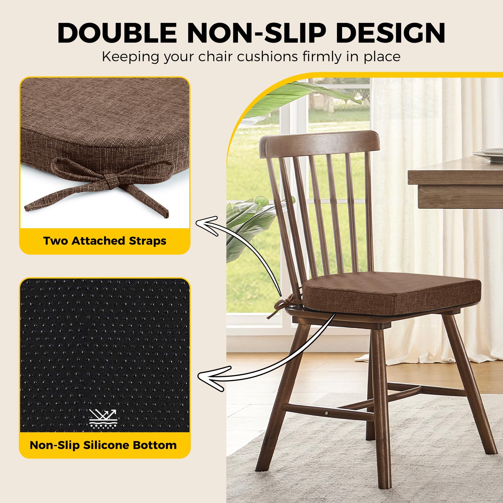 Downluxe foam-padded seat cushion close-up highlighting high-density support.