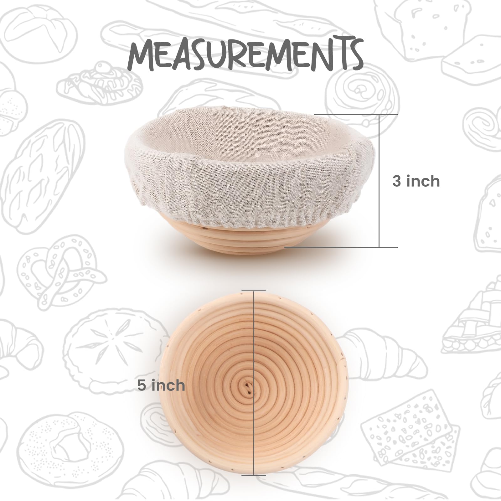 DOYOLLA 5-inch basket is easy to hand wash and dry.