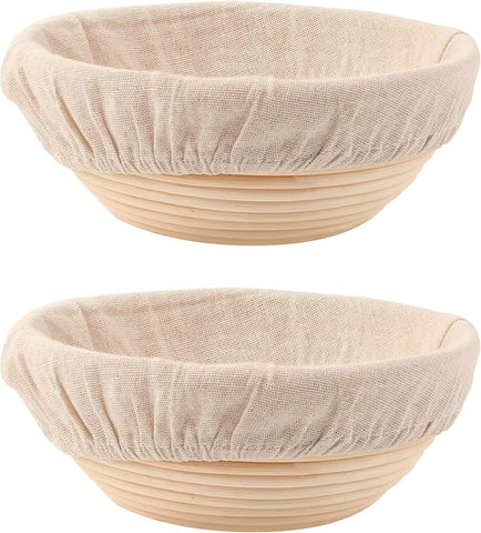 DOYOLLA round bread basket 9-inch for proofing and shaping artisanal loaves