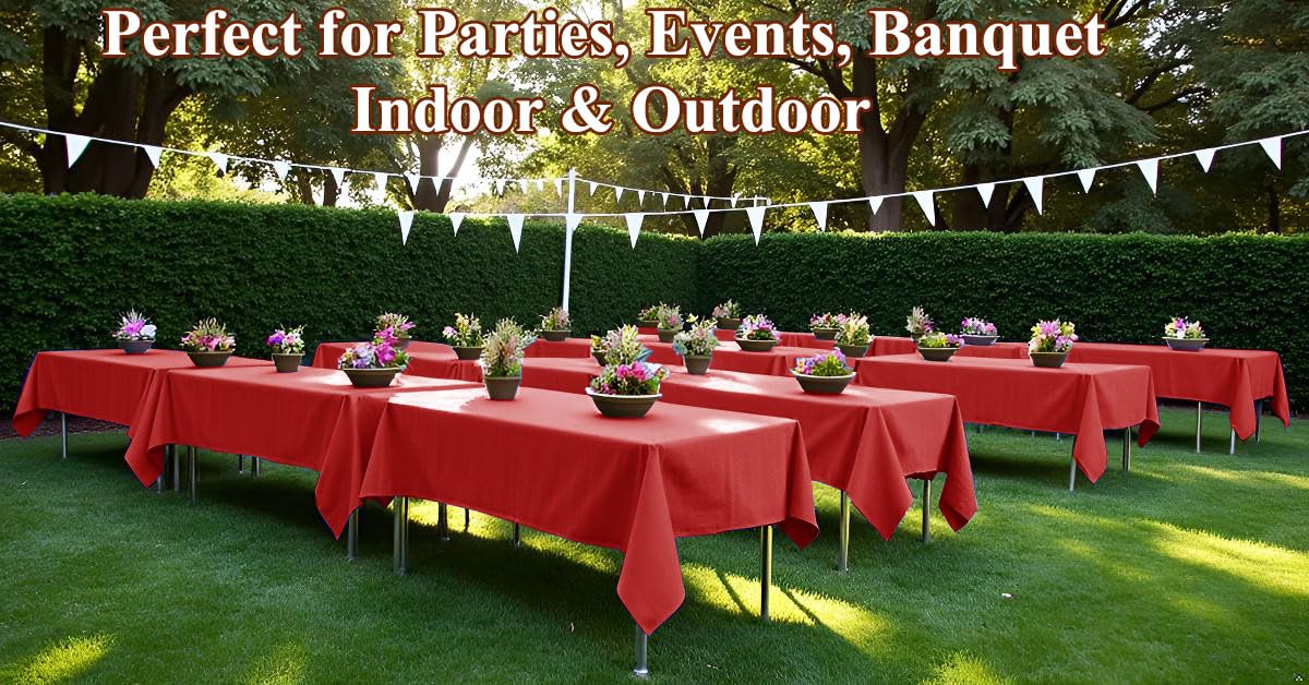 Dozobeede 6-pack tablecloth set for quick party setup.