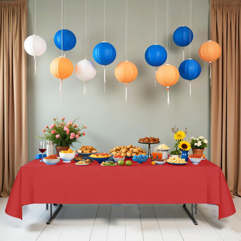 Dozobeede disposable tablecloth with waterproof 3-ply backing for easy cleanup.