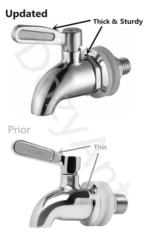 DOZYANT spigot compatibility with Berkey stainless models for gravity filtration setups.