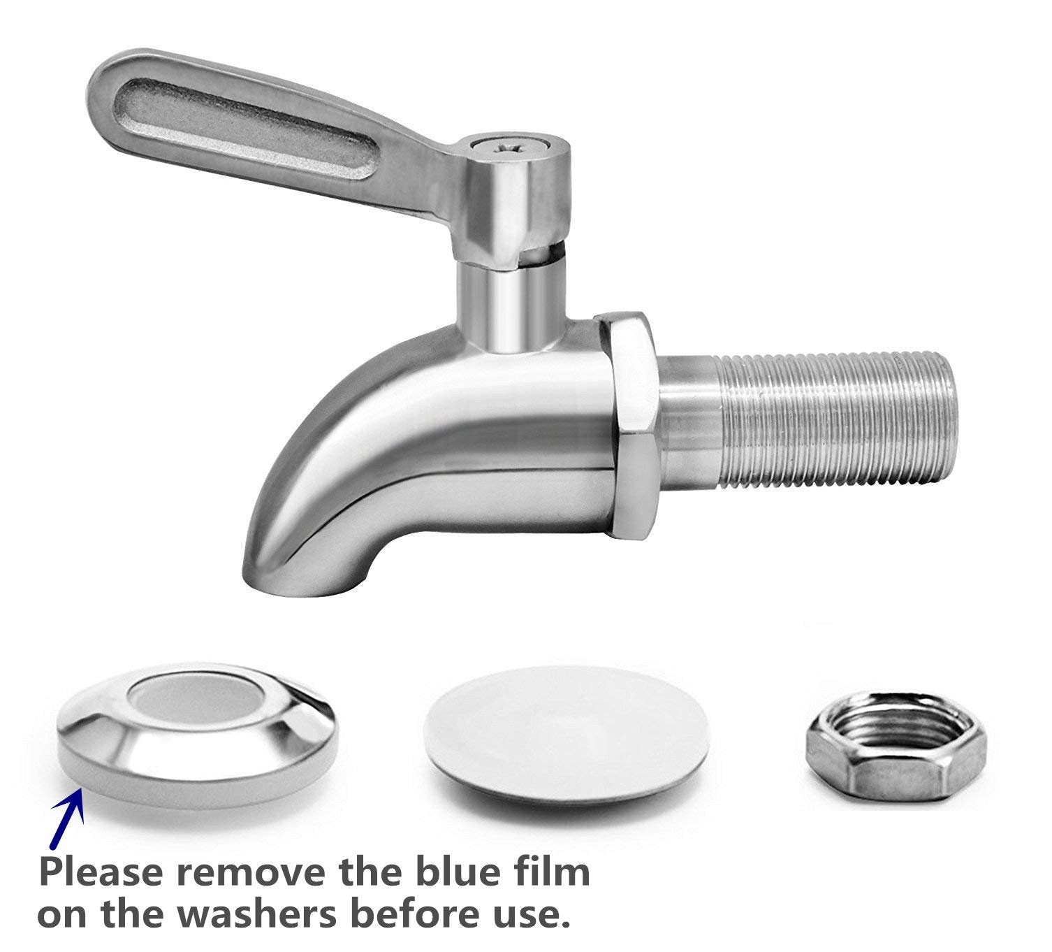 DOZYANT stainless steel spigot ideal for tea water wine and juice dispensing.