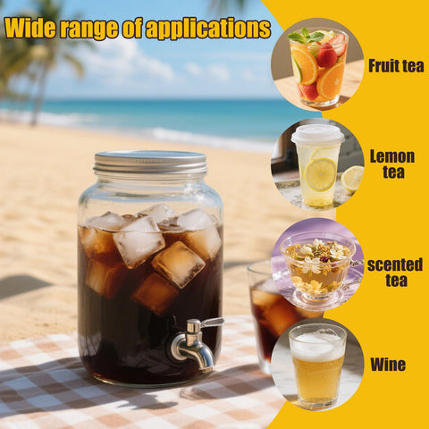 DQAXP 2-gallon capacity ideal for lemonade and sun tea gatherings.