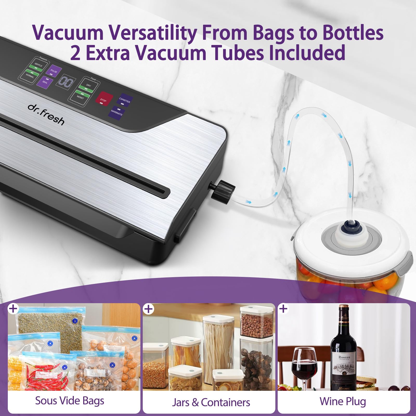 DR.Fresh V30 compact design saves space on small kitchen countertops.