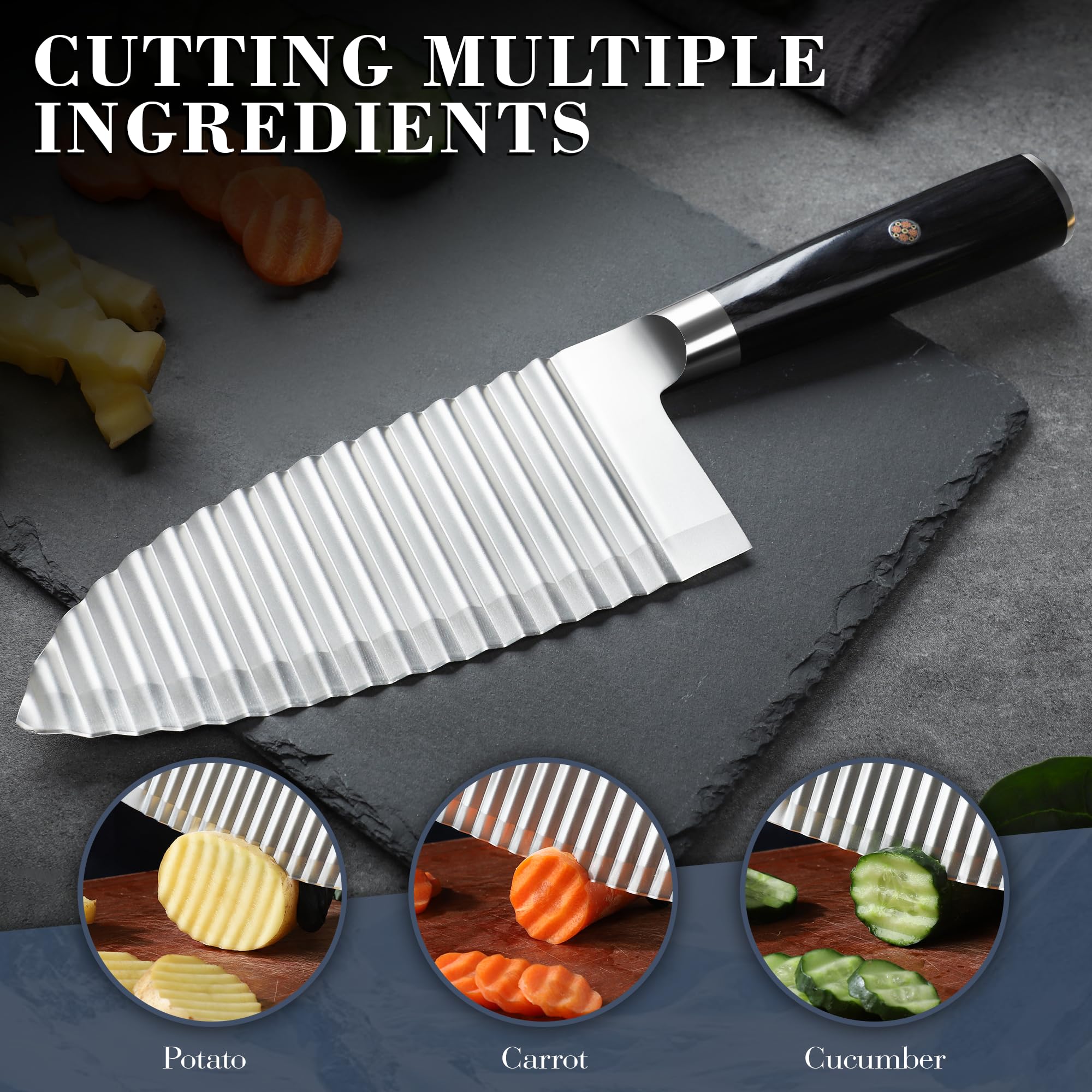 Dragon Creek stainless steel knife delivers durability and easy cleaning.