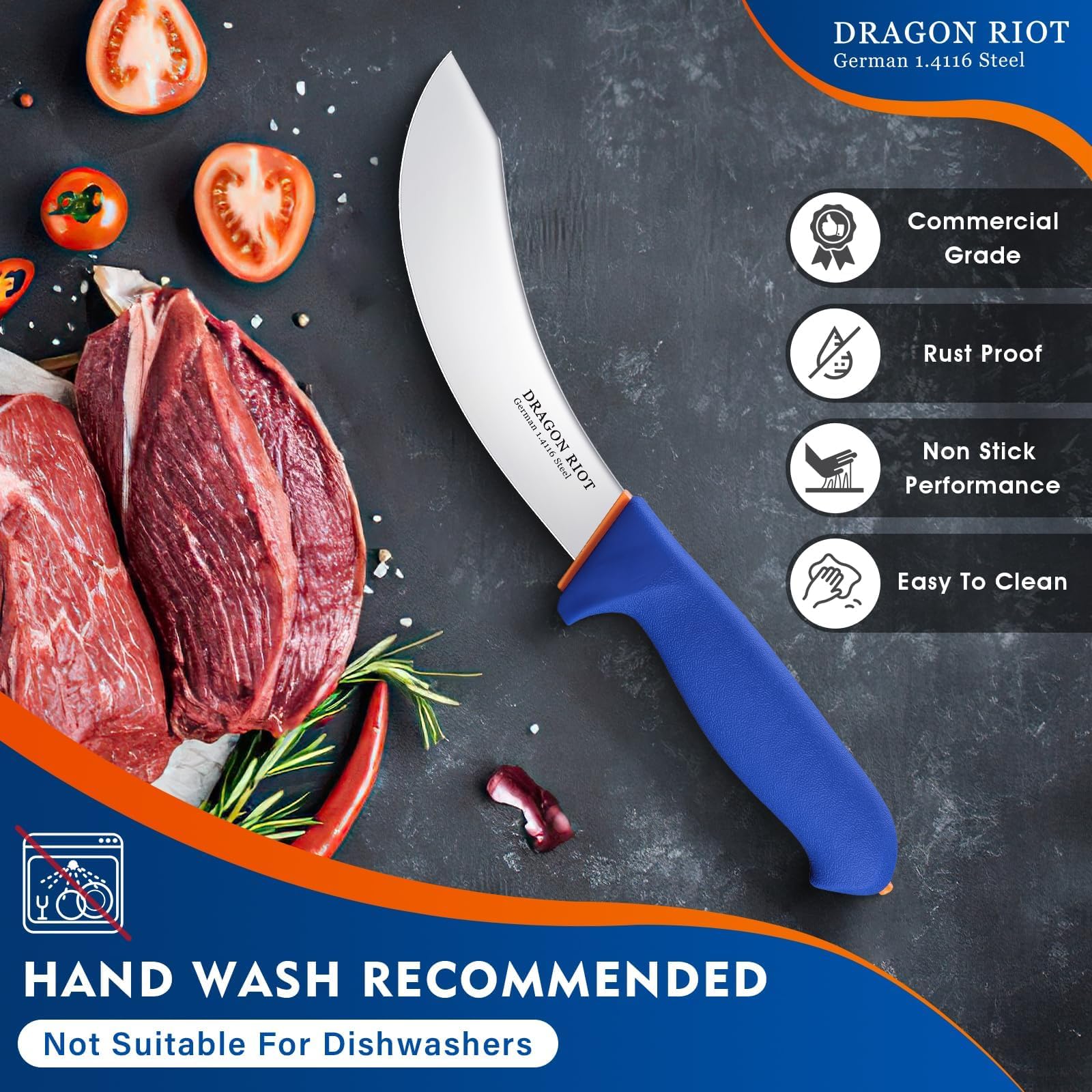 Dragon Riot 10 inch sharpening steel for easy edge maintenance