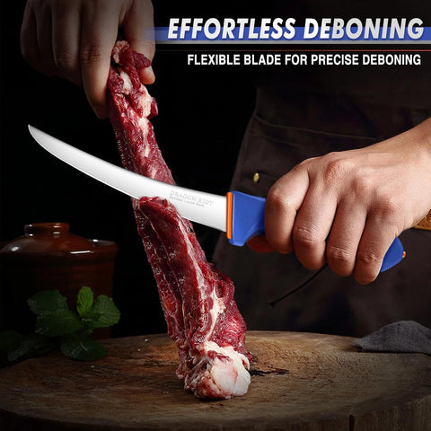 DRAGON RIOT ergonomic non-slip handle enhances control and comfort during prep