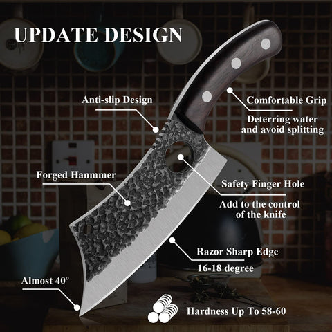 Dragon Riot Viking boning knife with sheath ready for outdoor use.
