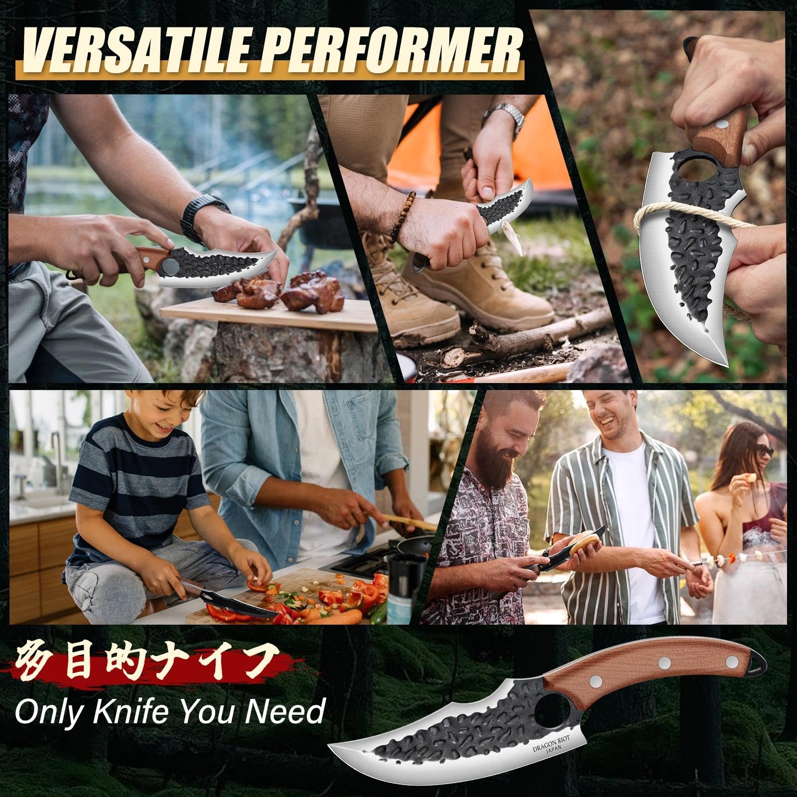 Dragon Riot Viking Knife 138-step design highlights craftsmanship