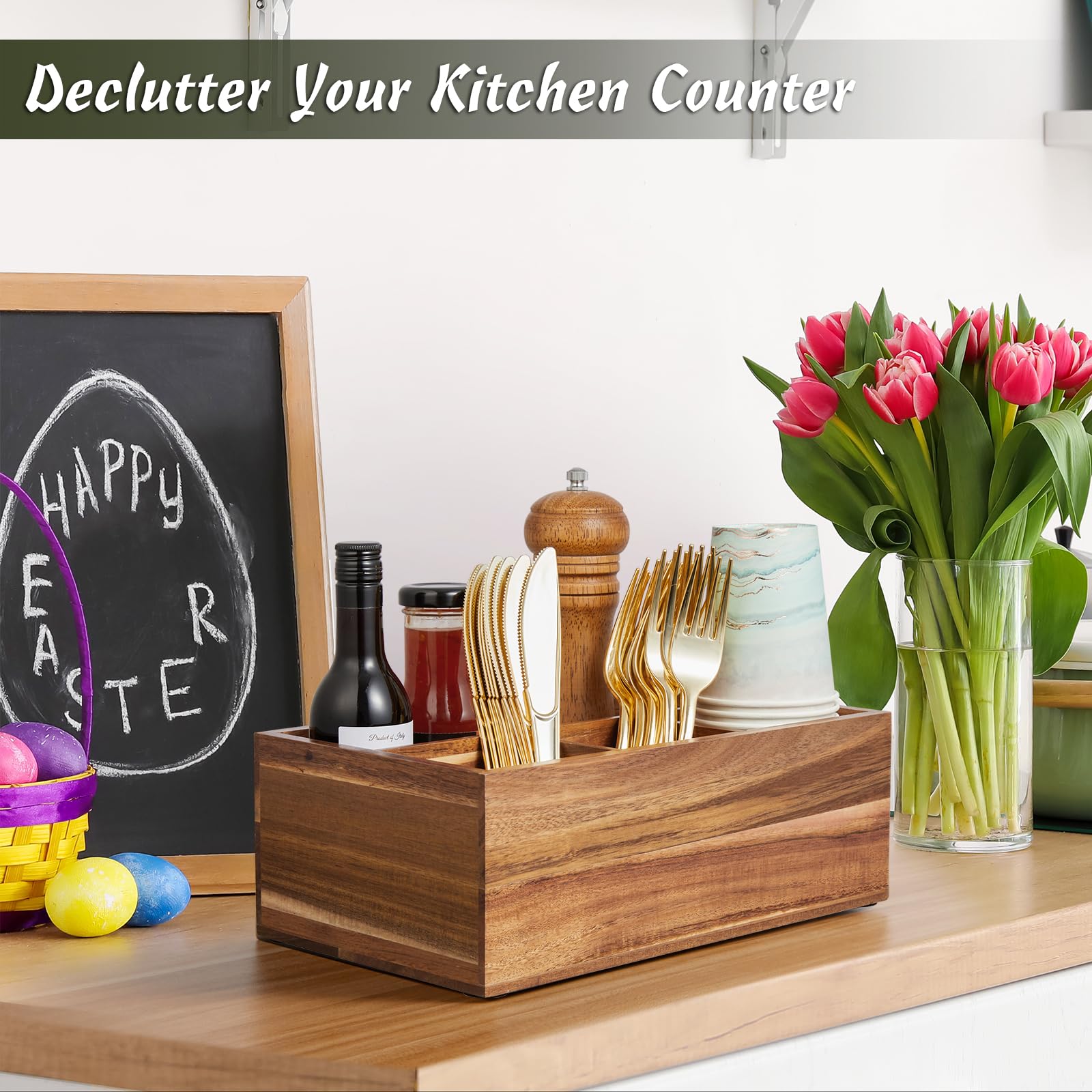 DRASTAR compact countertop dispenser fits 11x6.7x4 inches, saving counter space