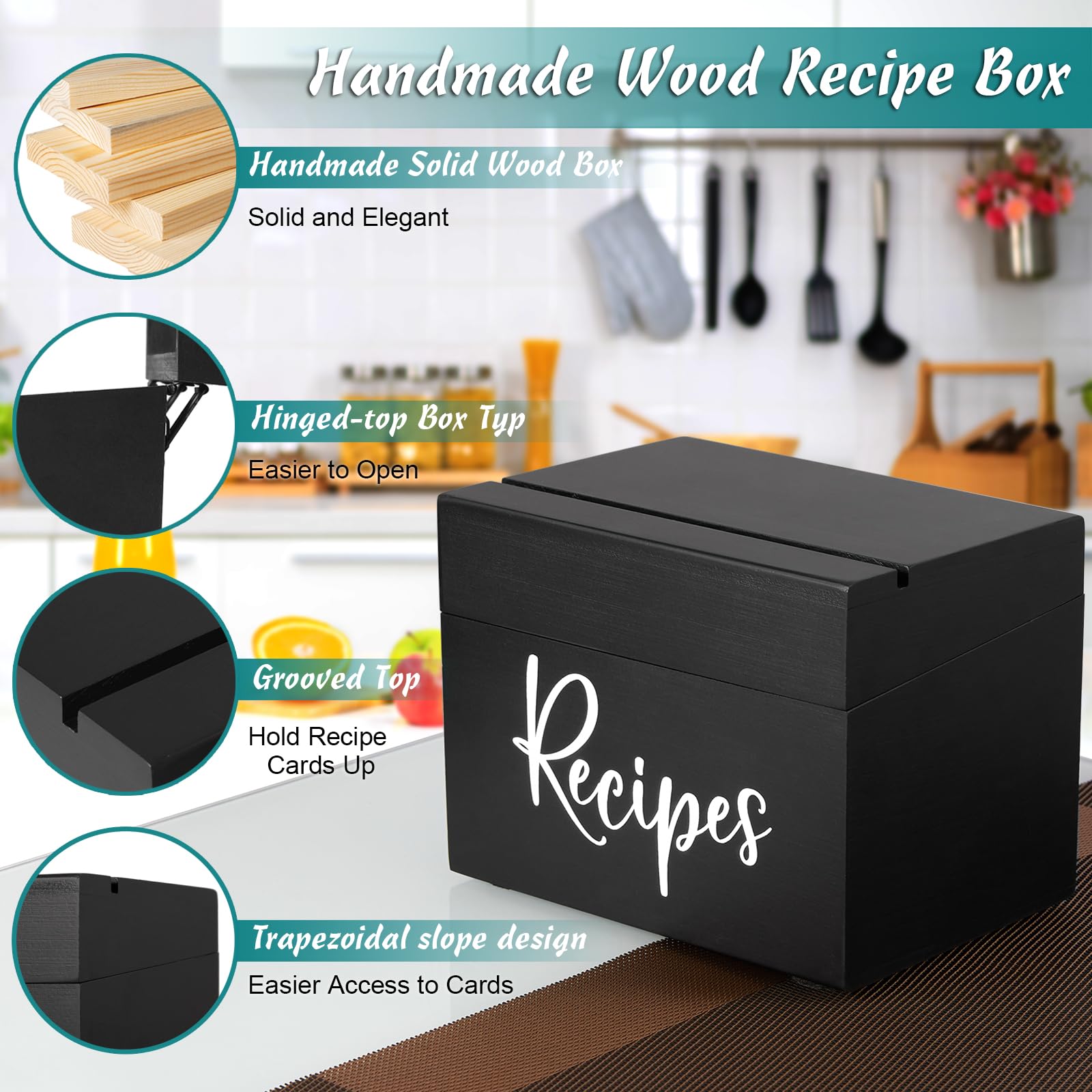 DRASTAR six dividers help categorize family recipes.