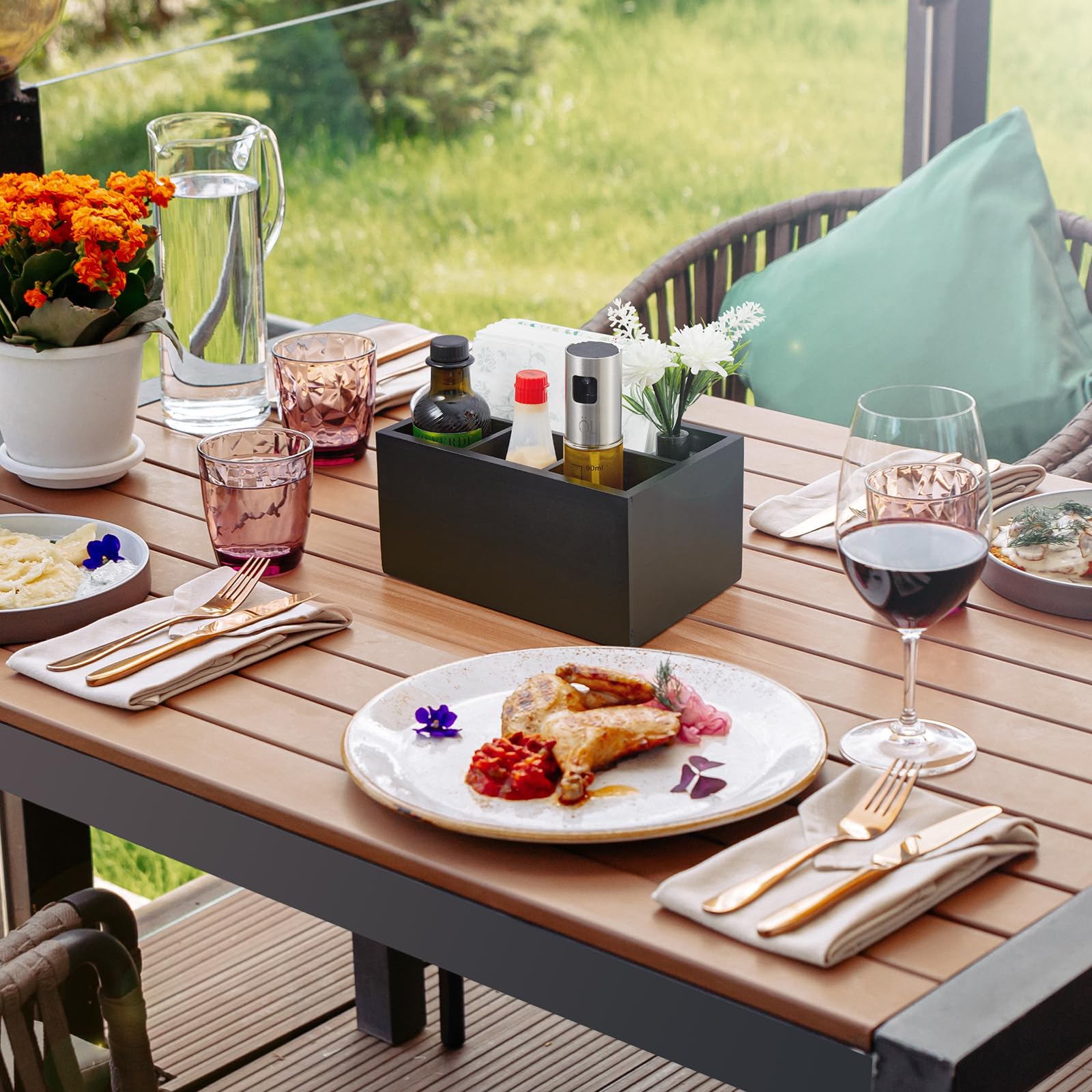 DRASTAR versatile silverware holder suitable for indoor and outdoor entertaining.