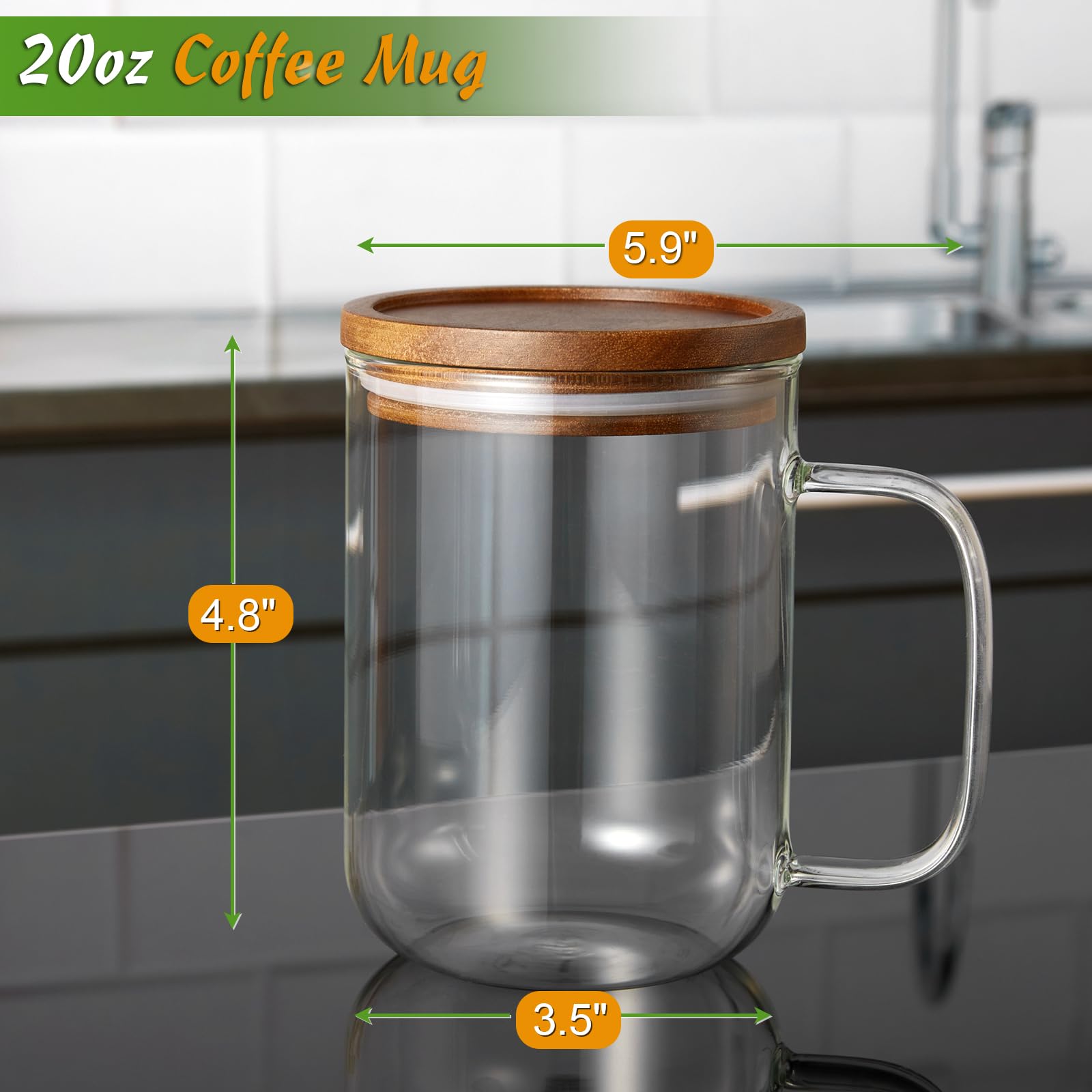 DRASTAR flat-bottom mug shown ready for hot or iced drinks.