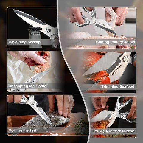 Dream Reach bottle opener design integrated into kitchen shears for convenient use.