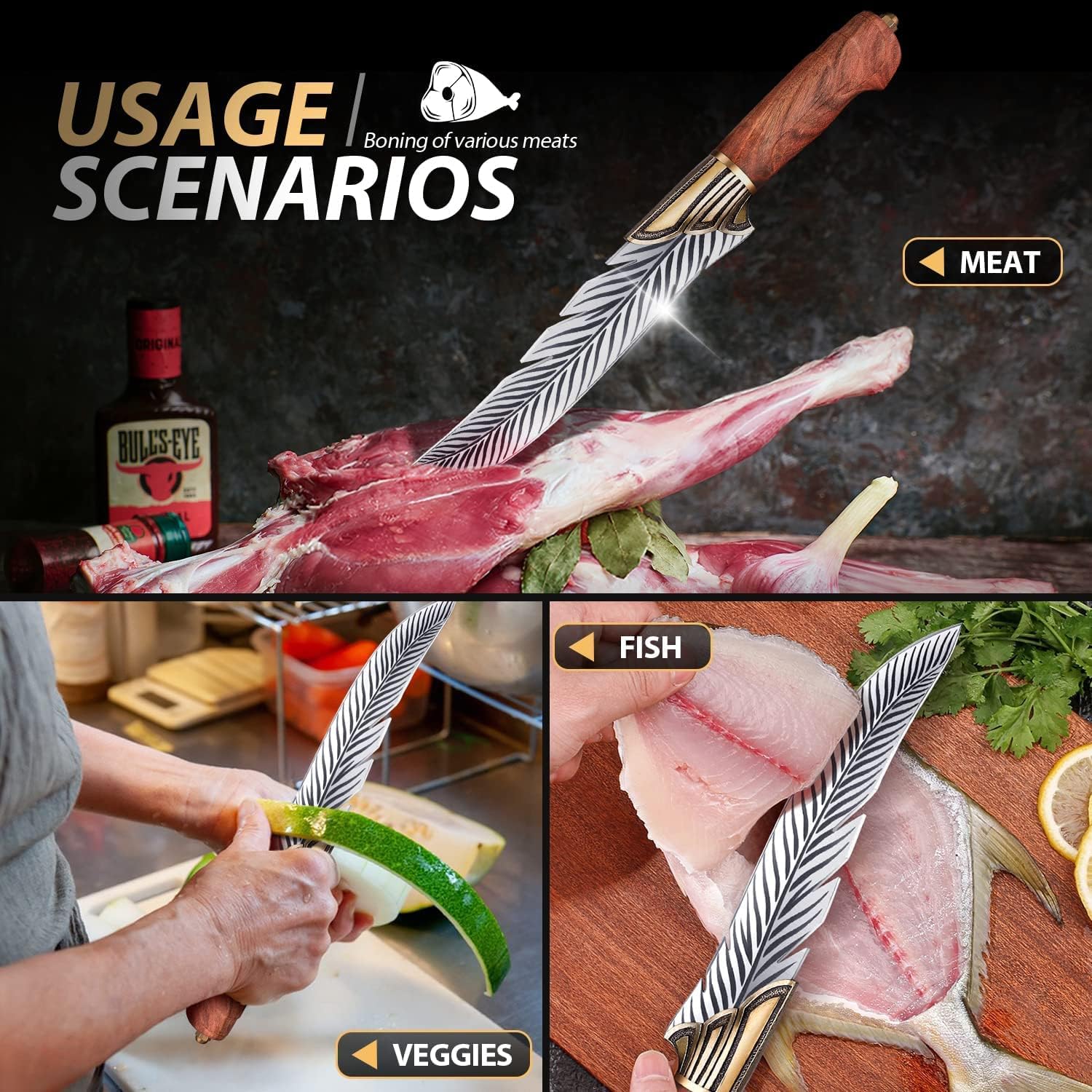 Dream Reach Feather Knife cutting vegetables with clean, effortless precision