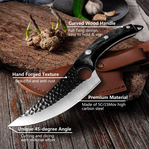 Dream Reach Huusk Viking Knife chopping vegetables smoothly