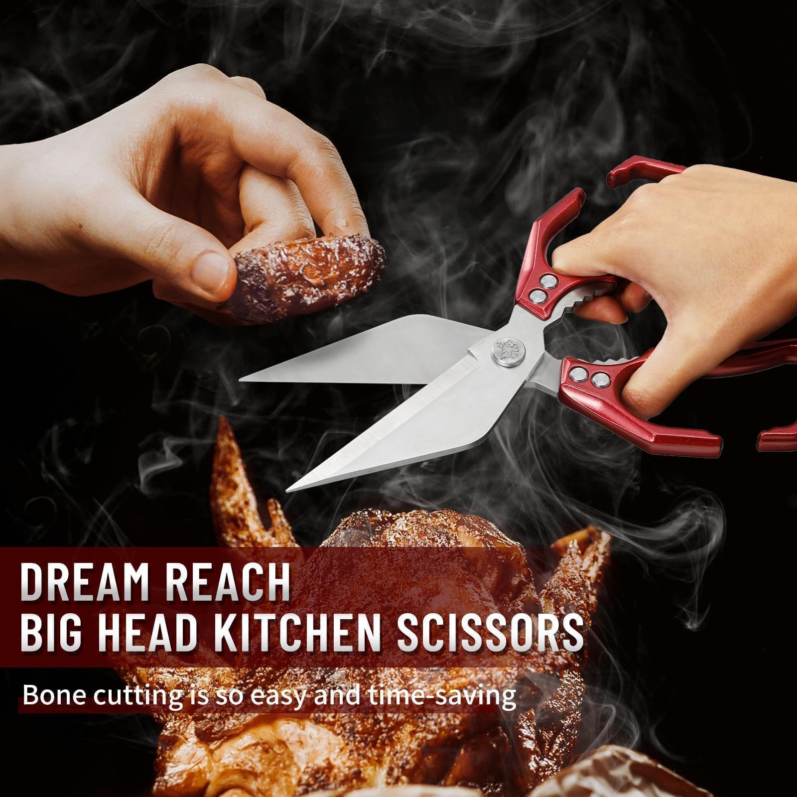 Dream Reach kitchen scissors feature an ergonomic handle for comfortable one-handed use.