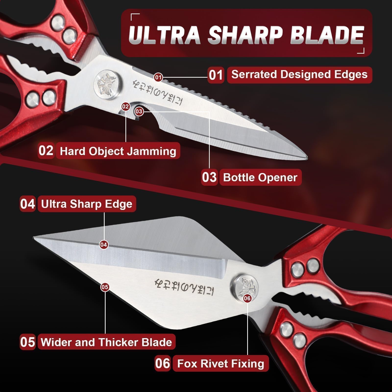 Dream Reach kitchen scissors highlight ergonomic aluminum handles for comfortable, extended use.