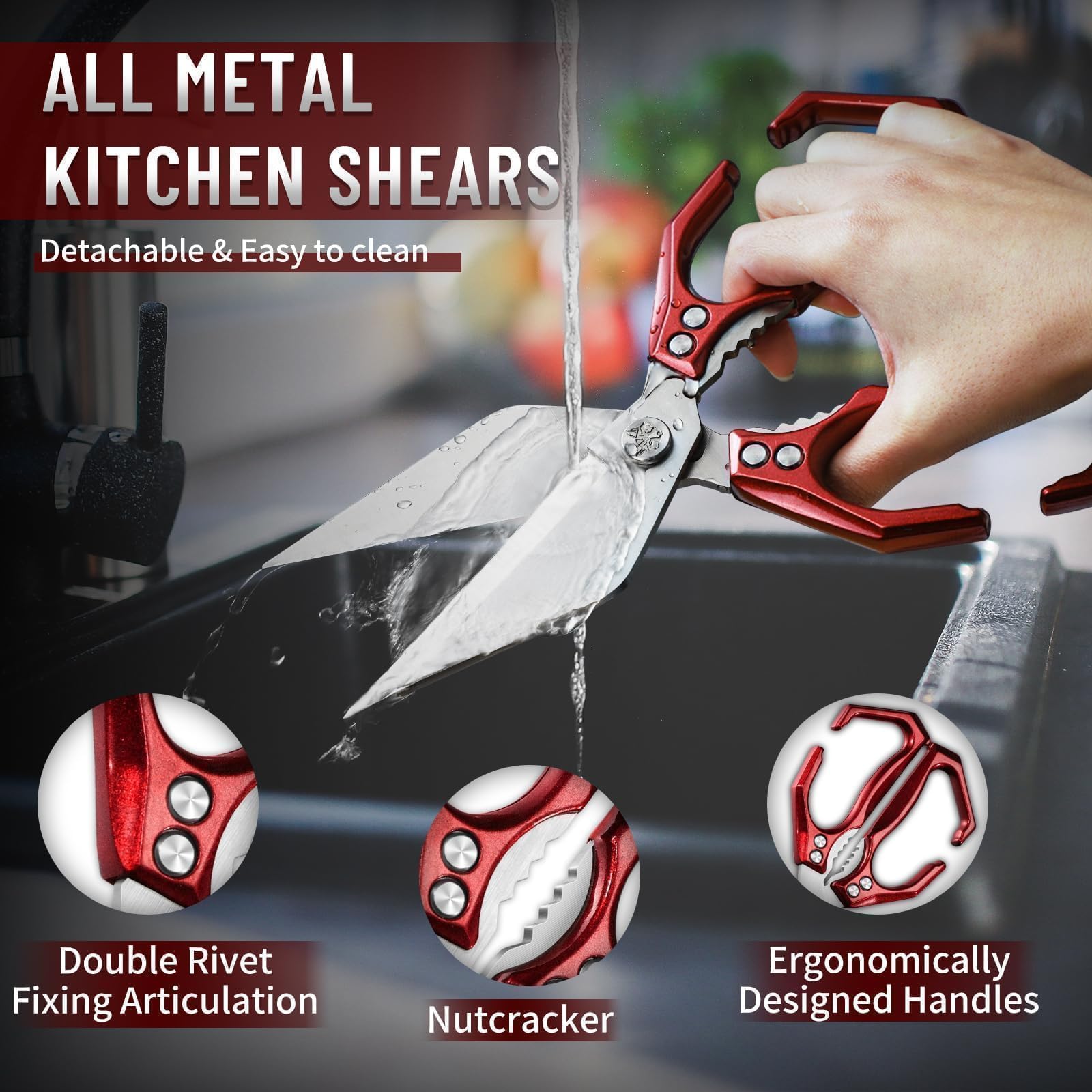Dream Reach shears cut meat, seafood, and small bones with reliable strength.