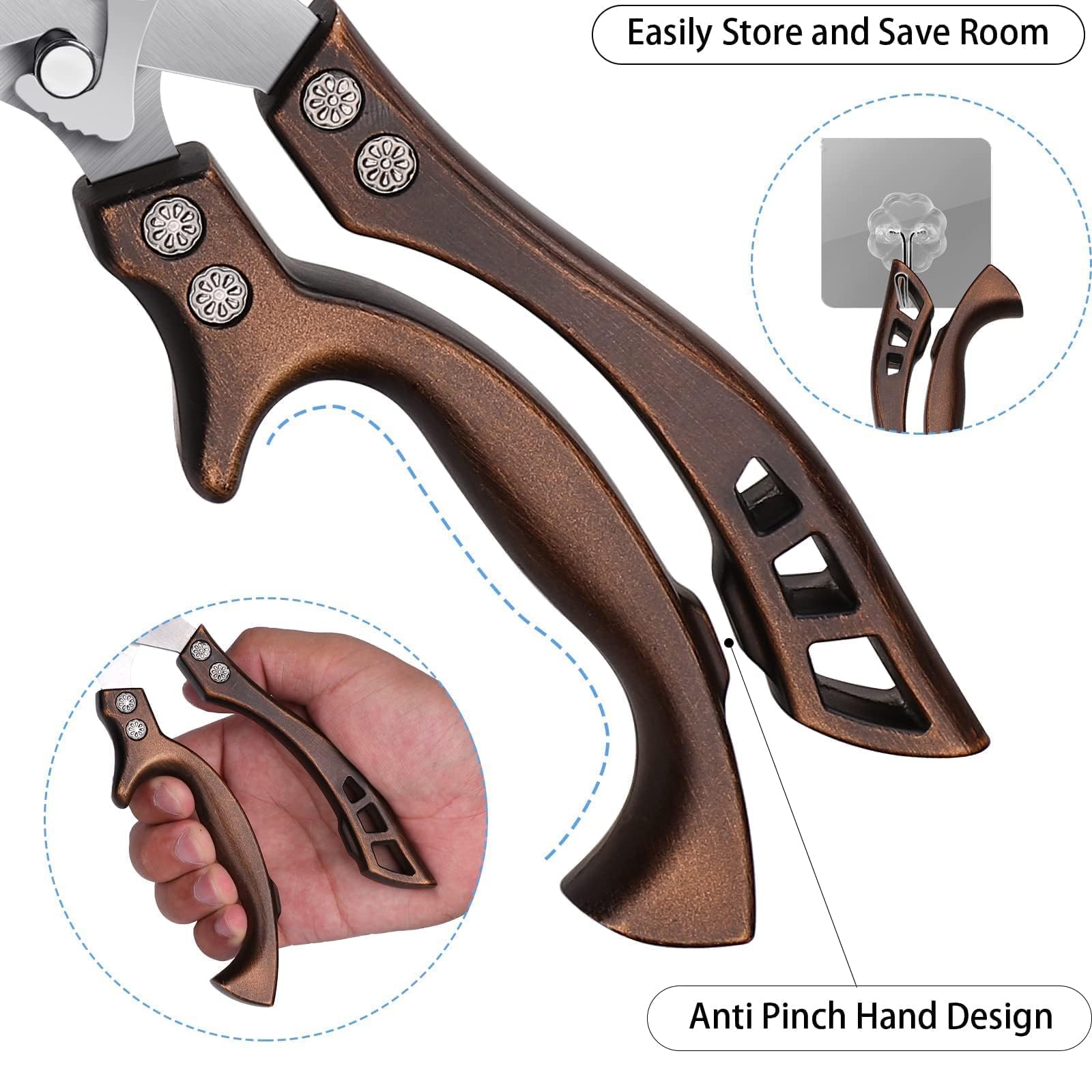 Dream Reach poultry shears heavy-duty stainless steel solid construction.
