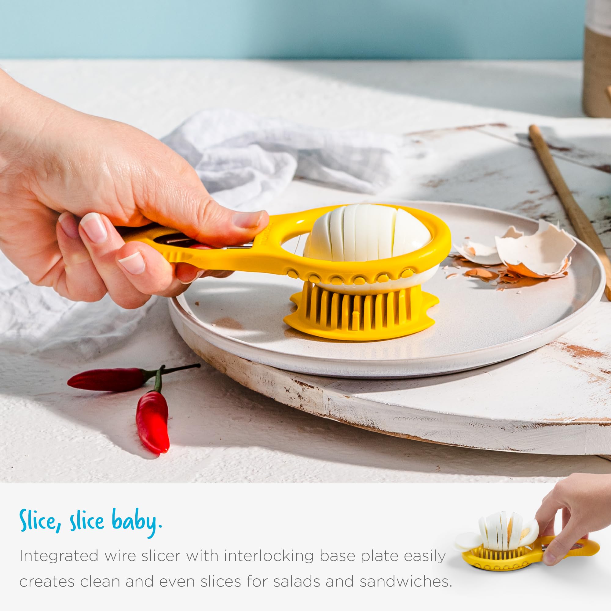 Dreamfarm Eggler dishwasher-safe construction simplifies cleanup
