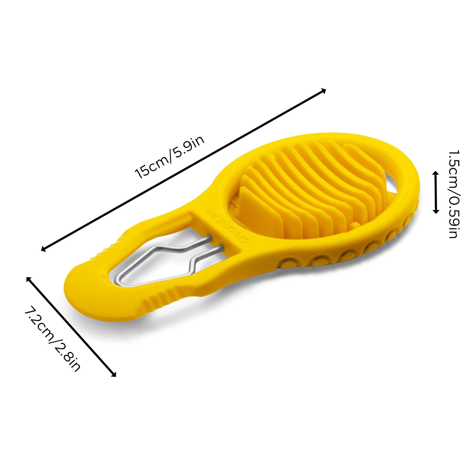 Dreamfarm Eggler peeling paddle under-shell view aids smooth peeling