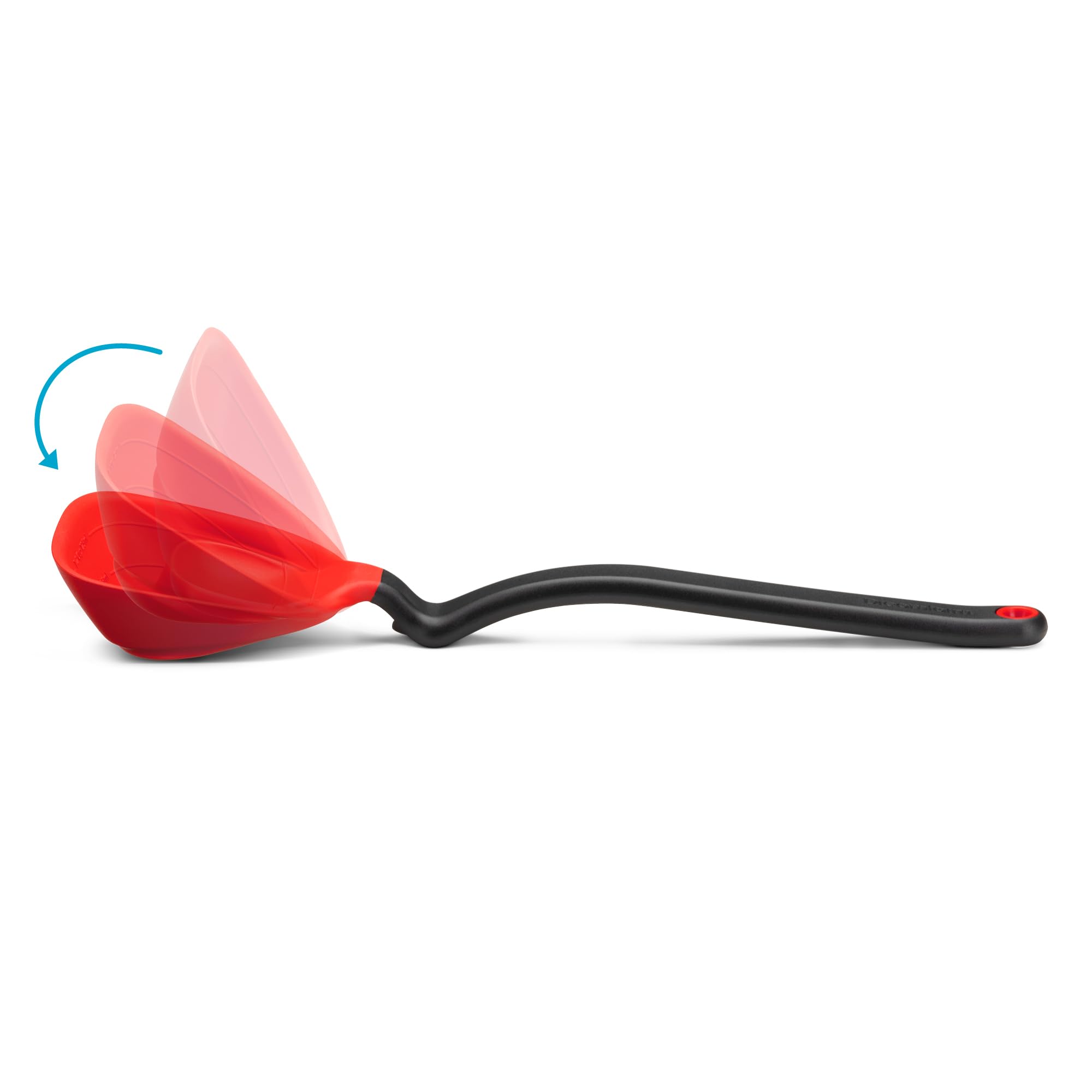 Dreamfarm Fladle red color adds vibrant style to kitchen tools.