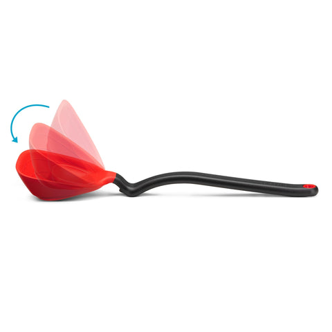 Dreamfarm Fladle red color adds vibrant style to kitchen tools.