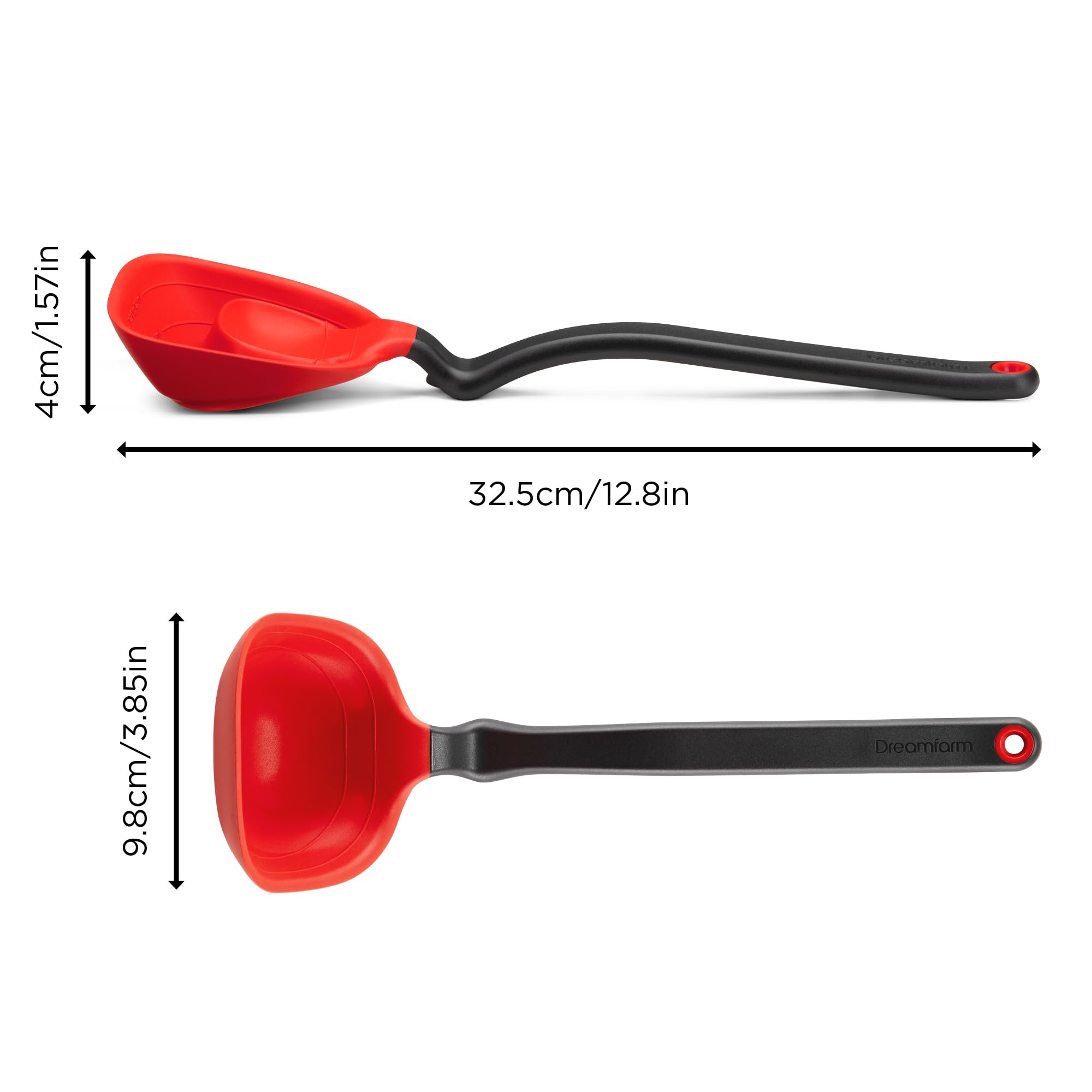 Dreamfarm Fladle silicone scraping-tip cleans pans effectively.