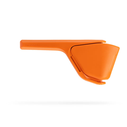 Dreamfarm Fluicer fold-flat juicer, compact storage-ready for easy kitchen tidy and quick citrus squeezing.