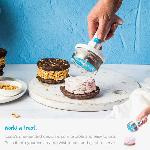 Dreamfarm Icepo easy-clean surfaces simplify cleanup after dessert.