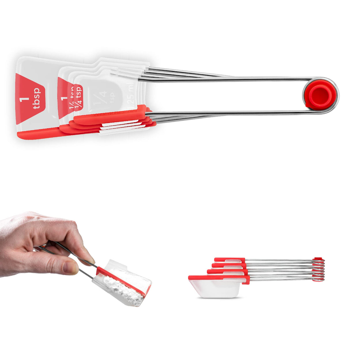 Dreamfarm Levoons fire truck spoon with precise measurements for quick prep.
