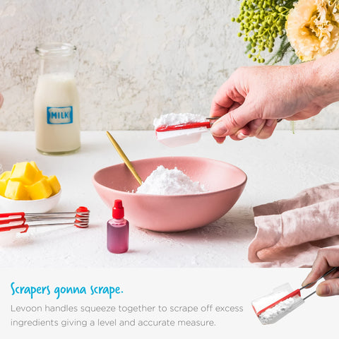 Dreamfarm Levoons teaspoon-tablespoon-ml markings aid versatile recipes.