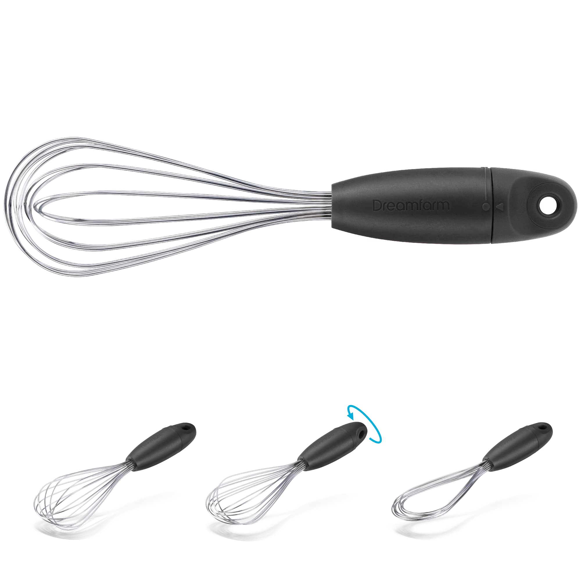 Dreamfarm Mini Flisk flat deglazing whisk makes pan sauces easier.
