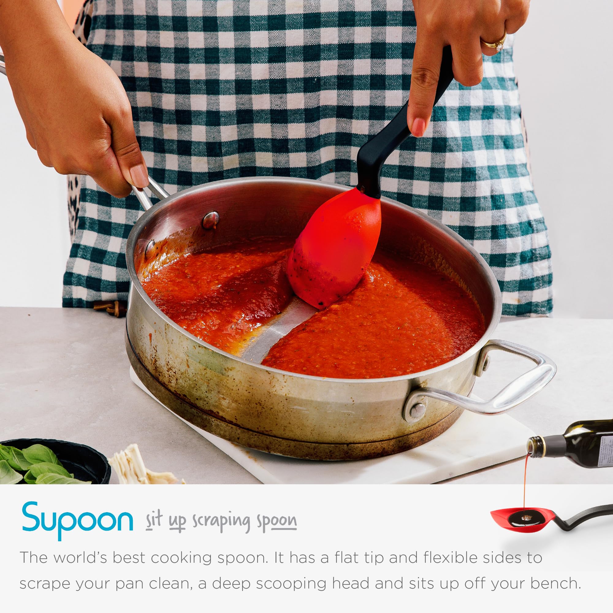 Dreamfarm Mini Supoon teaspoon-size design for jars and small containers.