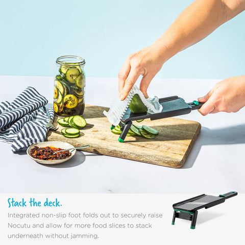 Dreamfarm Nocutu Brisbane design highlights ergonomic grip with a stylish black-green finish.